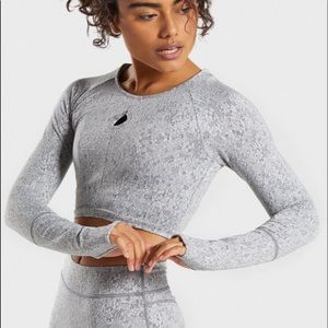 Gymshark Textured Long Sleeve Crop
